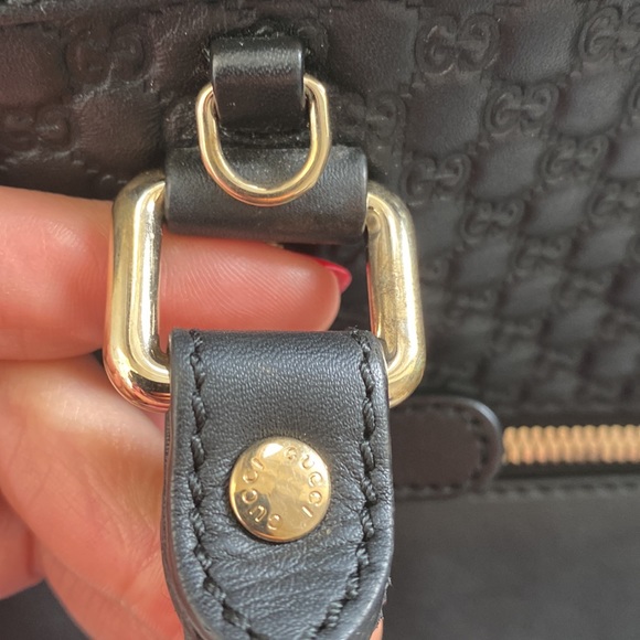 Gucci Guccissima Black Leather Tote Bag (Larger Size) - Picture 15 of 16